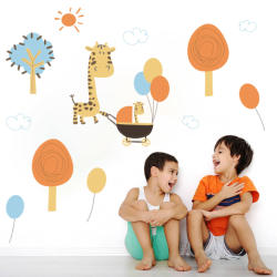 BeKid Stickere perete copii Familia girafelor - 120 x 65 cm