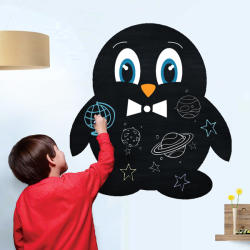 BeKid Stickere perete copii Tabla de scris Pinguin - 84 x 90 cm