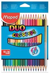 Maped színes ceruza 18db, color peps duo/ 2 színű véggel (MA829601)