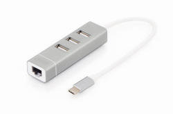 ASSMANN DIGITUS 3-port USB Type-C Hub & Fast Ethernet LAN (DA-70253)