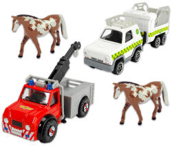 Dickie Toys Sam, a tűzoltó - Sürgősségi kocsik és lovak 4 darabos szett (203099630)