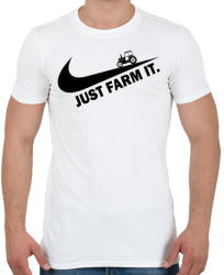 printfashion Just farm it - Férfi póló - Fehér (885098)