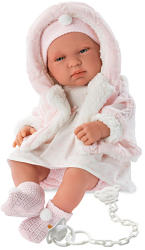 Llorens Tina újszülött lány baba, rózsaszín ruhában - 43 cm