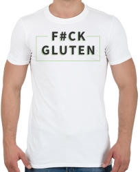 printfashion fcuk-gluten-grey-green - Férfi póló - Fehér (886968)