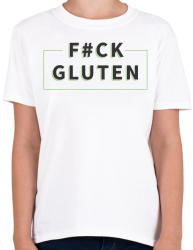 printfashion fcuk-gluten-grey-green - Gyerek póló - Fehér (887055)