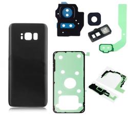 tel-szalk-00202 Samsung Galaxy S8 Plus fekete akkufedél, hátlap, hátlapi kamera lencse (tel-szalk-00202)