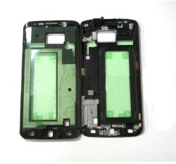 tel-szalk-02090 Samsung Galaxy S7 Edge fekete előlap lcd keret, burkolati elem (tel-szalk-02090)