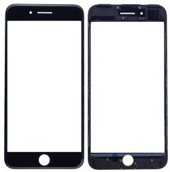  tel-szalk-02650 Üveg előlap, kerettel - LCD kijelző részegység nem-touch Apple iPhone 7 Plus fekete OEM(Cold Press) (tel-szalk-02650)