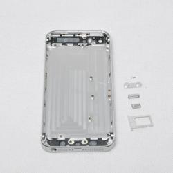  tel-szalk-00072 Apple iPhone 5S ezüst akkufedél, hátlap, hátlapi kamera lencsével (tel-szalk-00072)