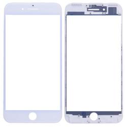 tel-szalk-02651 Üveg előlap, kerettel - LCD kijelző részegység nem-touch iPhone 7 Plus fehér OEM(Cold Press) (tel-szalk-02651)