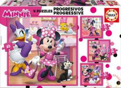 Educa Minnie Mouse és Daisy 4 az 1-ben puzzle 12,16,20,25 db-os (17630)