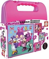 Educa Minnie Mouse és Daisy 4 az 1-ben puzzle táskában 12,16,20,25 db-os (17638)