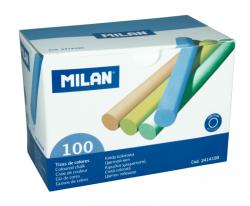 MILAN Színes kréta MILAN, hengeres test, pormentes, táblára és asztfaltra ajánlott, 100 db-os (8411574037866)