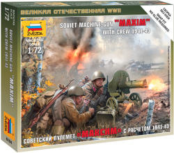 Zvezda Soviet Machine Gun with Crew 1:72 (6104)