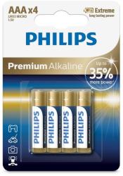 Philips Philips LR03M4B/10 - 4 db alkáli elem AAA PREMIUM ALKALINE 1, 5V 1320mAh P2186 (P2186)