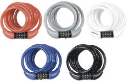 MasterLock Antifurt Master Lock cablu spiralat cu cifru 1.8m x 8mm - diverse culori