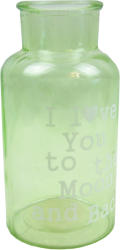  Dekor üveg váza - zöld
