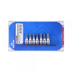 KING TONY 1/4" furatos torx bitfej készlet 7 részes (2107PR) (2107PR)