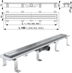 Alcadrain APZ9 zuhanyfolyóka 750M (APZ9-750) (APZ9-750)
