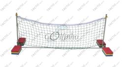 Tactic Sport Vízi Röplabda állvány szett alumínium csőből 200x60x60 cm , hálóval, EVA hab usztatókkal