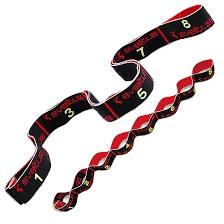 Sveltus Elastiband fitnesz erősítő gumipánt erős, 8 db 10 cm hosszú szakaszból, 15 kg erősségű fekete elaszti