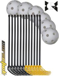 Acito Floorball svéd intézményi 18 részes karbon Gamma Maxi felnőtt készlet, 95/107 cm karbon felüle