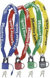 MasterLock Antifurt Master Lock lant cu lacat si cheie 900 x 6mm - diverse culori