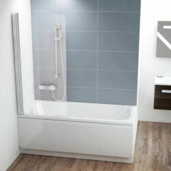 RAVAK CVS1 80 kádparaván fehér + transparent balos (7QL40100Z1) (7QL40100Z1)