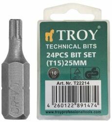 TROY Set de biti torx Troy 22214, T15, 25 mm, 24 bucati (T22214)