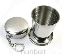  Kihúzható fém pohár (kulcstartó) 1, 5dl