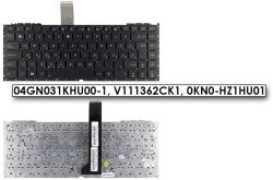ASUS U33JC, U43JC MAGYAR fekete laptop billentyűzet (04GN031KHU00-1)