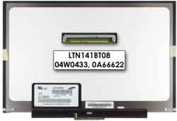 Samsung Lenovo ThinkPad T400s, T410, T410s, T410si (1440x900) LED SLIM matt kijelző (csatlakozó: 40 pin - elől)
