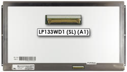 LG DISPLAY Gyári új fényes 13.3' HD+ (1600x900) LED Slim kijelző (csatlakozó: 40 pin - jobb) LP133WD1-SLA1