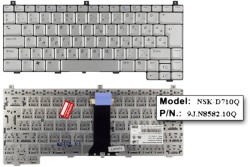 Dell XPS M1210 MAGYAR ezüst laptop billentyűzet (0NG746)