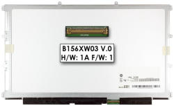 AU Optronics Gyári új fényes 15.6' WXGA HD (1366x768) LED Slim kijelző Asus UL50AG (csatlakozó: 40 pin - jobb)