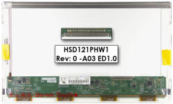 HannStar Gyári új fényes 12.1' HD (1366x768) LED kijelző (csatlakozó: 30 pin - jobb) HSD121PHW1