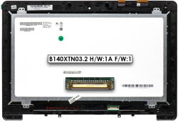 ASUS S451LA, S451LB, S451LN gyári új LCD kijelző modul (14.0' HD 1366x768) (90NB02U1-R21000, B140XTN03.2 H/W: 1A F/W: 1)