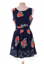 RohBoutique Rochie bleumarin, ROH, fara maneci - DR3437