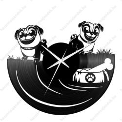 Házőrző kutyák bakelit óra (bak-al-007)