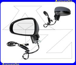 AUDI A1 2010.01-2014.12 /8X/ Visszapillantó tükör bal, elektromos, fűthető-aszférikus tükörlappal, fényezhető borítással, irányjelzővel 302-0098