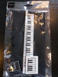 Vienna World Tolltartó szett - fekete klaviatúrás (tolltartó, + ceruza + radír)