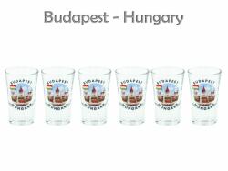 Pálinkás pohár szett 3, 4cl 6db Parlament Budapest - Magyaros ajándék