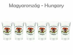  Pálinkás pohár szett 3, 4cl 6db NagyMagyarország - Magyaros ajándék