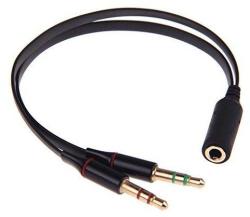 Goobay Cablu adaptor Jack 4 pini 3.5 mm mama la 2x 3.5 mm tata 20cm sau  40cm Goobay (48980) (Cablu, conector) - Preturi