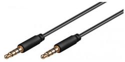 Goobay Cablu audio Jack 3.5 mm 4 pini tata-tata 1.5m Goobay (63828)