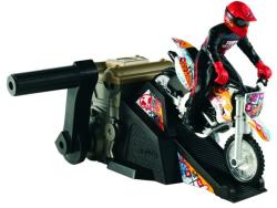 Mattel Team hot wheels Moto Rev Launcher - Motocicleta cu rampa de lansare - cod W3069
