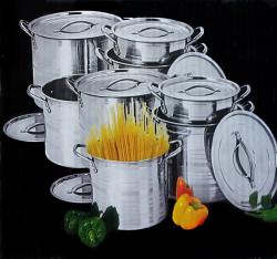 As Seen On TV Set oale inox India 8 piese Stock Pot