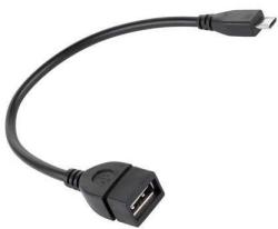 Cabletech Cablu adaptor OTG USB A mama la micro USB tata 20cm Cabletech (KPO2908)