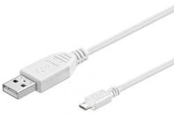 Goobay Cablu USB 2.0 - micro USB 0.6m alb Goobay (96192)