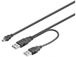 Goobay Cablu 2x USB A tata la mini USB tata 1.8m Goobay (93352)